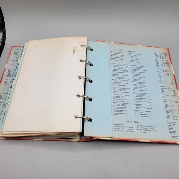 1950s Better Homes & Gardens Cook Book Ringed Binder With Binder Tabs - Picture 8 of 8